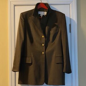 Escada New Virgin Wool AngoraWool Sparkles Logo Lined Made in Italy Jacket